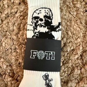 Foti collab White Skull Design Socks
